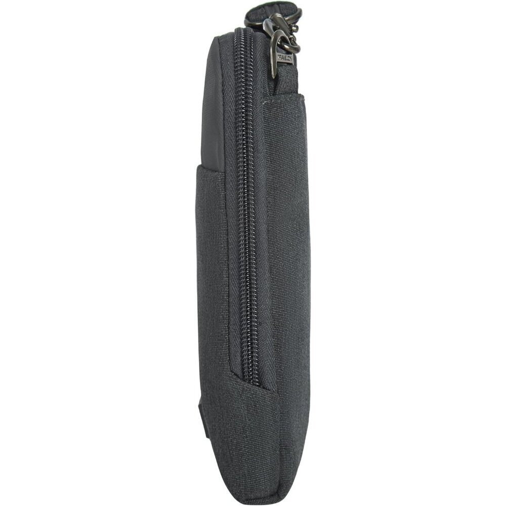 Women's Gray Heather Polyester Anti-Theft Metro Stadium Mini Imported Zipper - Picture 9 of 14